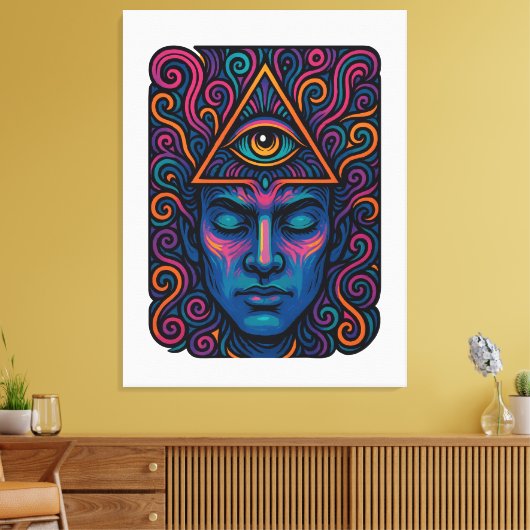 T-shirt met activering van het derde oog – psyched canvas afdruk (Insitu (Woonkamer))