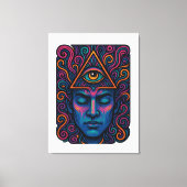 T-shirt met activering van het derde oog – psyched canvas afdruk (Voorkant)