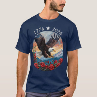 T-shirt met adelaar en rozen voor 250-jarig jubile