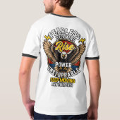 T-shirt met adelaar 'Fearless Dreamers' (Achterkant volledig)