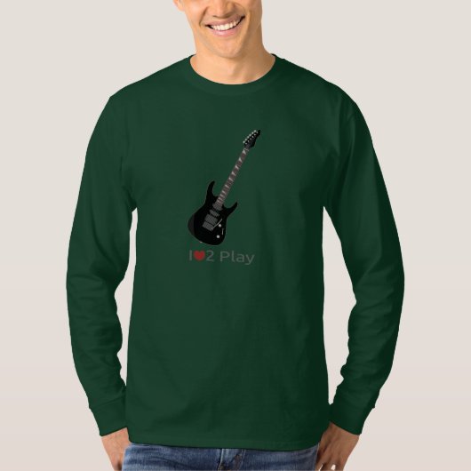 T-shirt met afbeelding van een elektrische gitaar (Voorkant)