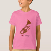 T-shirt met afbeelding van een trompet (Voorkant)