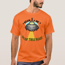 T-shirt met afbeelding van ruimteschip van buitena