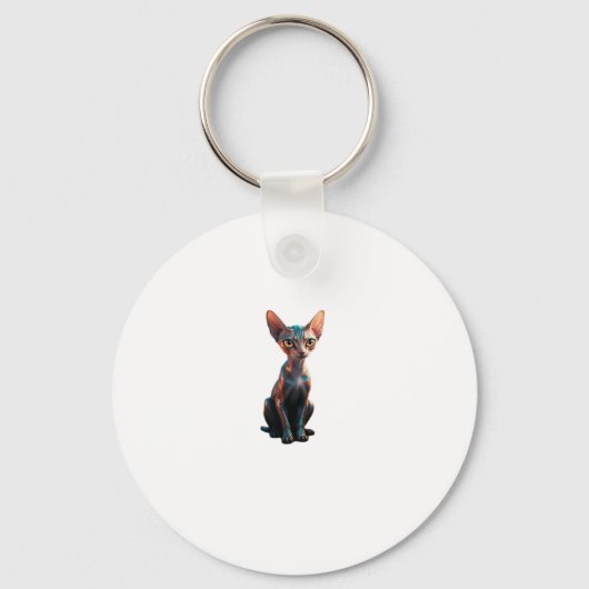 T-shirt met alienkat Oversized T-shirt Sleutelhanger (Voorkant)