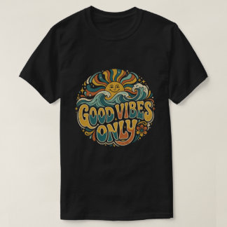 T-shirt met alleen goede vibraties Positieve Retro