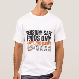 T-Shirt met alleen sensorvriendelijk eten - Grappi