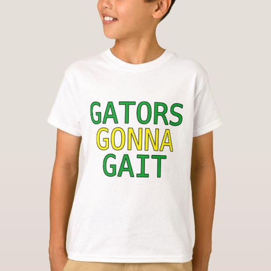 T-shirt met Alligator Meme die Grappig Loopt (Voorkant)