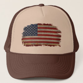T-Shirt met Amerikaanse vlag en patriottisch cadea Trucker Pet
