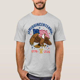 T-shirt met Amerikaanse zeearend voor het semiquin