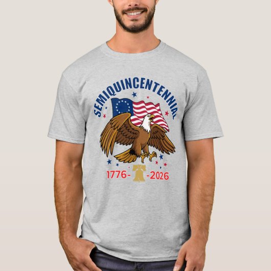 T-shirt met Amerikaanse zeearend voor het semiquin (Voorkant)