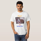 T-shirt met Angel de brutale kat (Voorkant volledig)