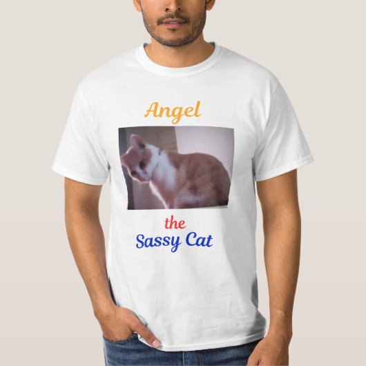 T-shirt met Angel de brutale kat (Voorkant)