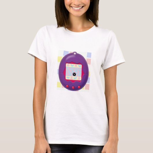 T-shirt met angry tamagotchi (Voorkant)