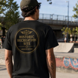 T-shirt met archiefrecord van historische recreati