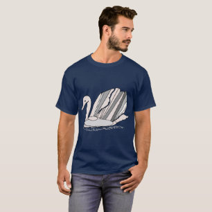 T-shirt met Art Deco Zwaan
