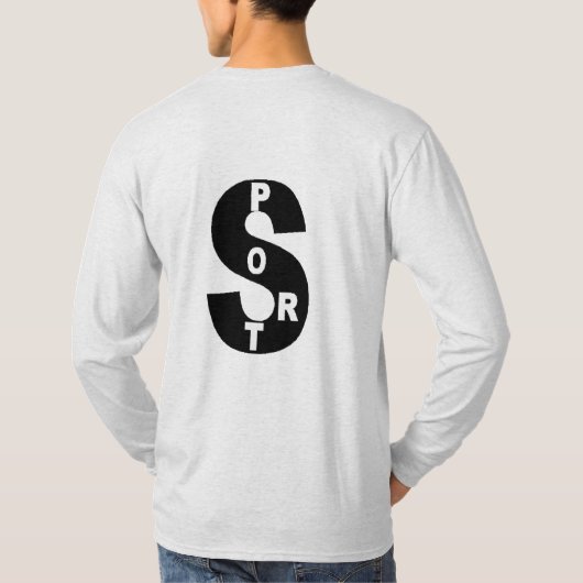 T-shirt met as DOS Man TOP DESIGN SPORT (Achterkant)