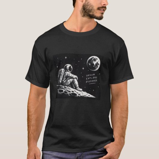 T-shirt met astronaut (Voorkant)