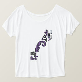 T-shirt met asymmetrische geometrische grafische a