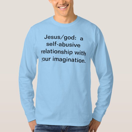 T-shirt met atheïstische/agnostische vermelding (Voorkant)