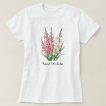 T-shirt met August Gladiolus Bloemen