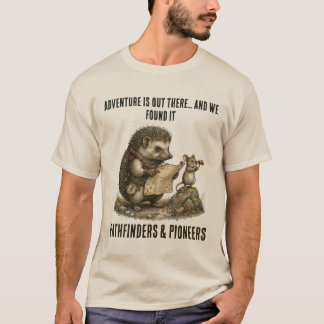 T-shirt met avontuurlijke egel en muis ontdekkings