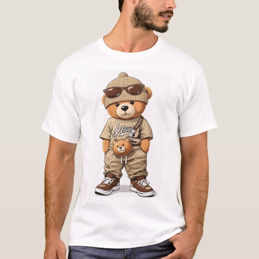 T-shirt met babybeer erop. (Voorkant)