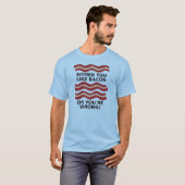 T-shirt met baconprint (Voorkant volledig)