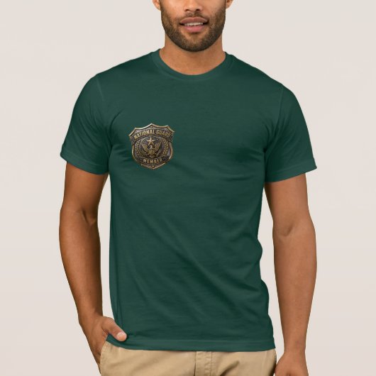 T-shirt met badge van de Nationale Garde (Voorkant)