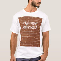 T-shirt met bakstenen muurontwerp en aangepaste te