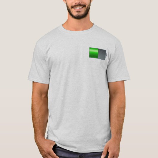 T-shirt met batterijpictogram (Voorkant)