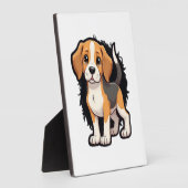 T-shirt met Beagle-hond Fotoplaat (Zijkant)