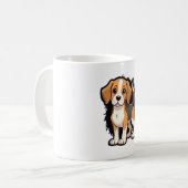 T-shirt met Beagle-hond Koffiemok (Voorkant links)
