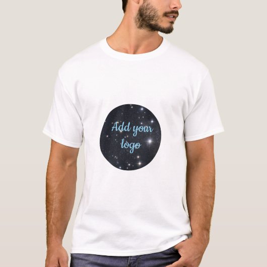 T-shirt met bedrijfslogo en QR-code op maat (Voorkant)