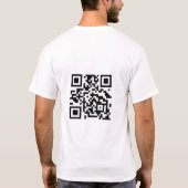 T-shirt met bedrijfslogo en QR-code op maat (Achterkant)