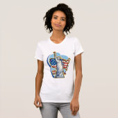 T-Shirt met Beeld van de Vrijheid (Voorkant volledig)