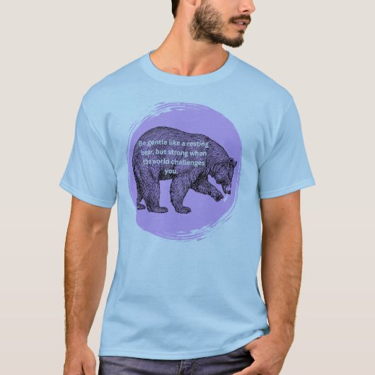 T-shirt met beer kunstwerk (Voorkant)