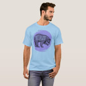 T-shirt met beer kunstwerk (Voorkant volledig)