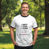 T-shirt met belringermodel voor de beste papa ooit