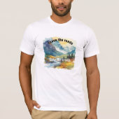T-shirt met bergpaden (Voorkant)