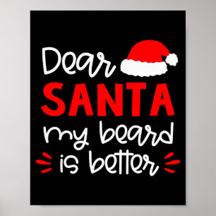 T-shirt met 'Beste Kerstman' Grappige bijpassende  Poster
