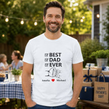 T-shirt met 'Beste papa ooit' naar keuze