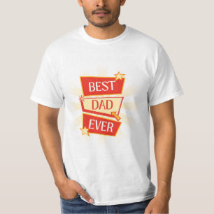 T-shirt met beste papa ooit ontwerp