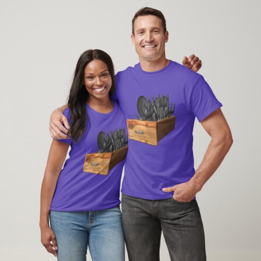 T-shirt met bestekla (Unisex)