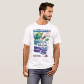 T-shirt met bestemming binnenste ruimteretro (Voorkant volledig)