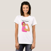 T-shirt met bewerkbare tekst 'Girl Power' (Voorkant volledig)