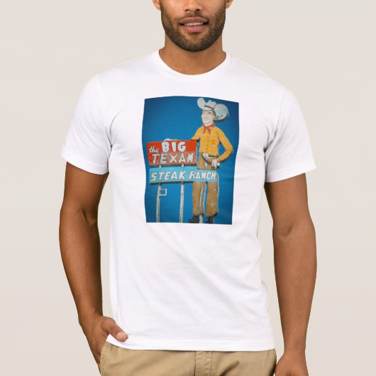 T-shirt met Big Texan neon-teken (Voorkant)