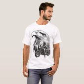 T-shirt met Biker-thema en Indische spirit (Voorkant volledig)