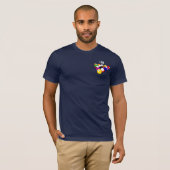 T-shirt met biljart sjabloon, klaar om aan te pass (Voorkant volledig)