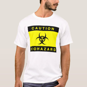 T-shirt met biohazard-symbool
