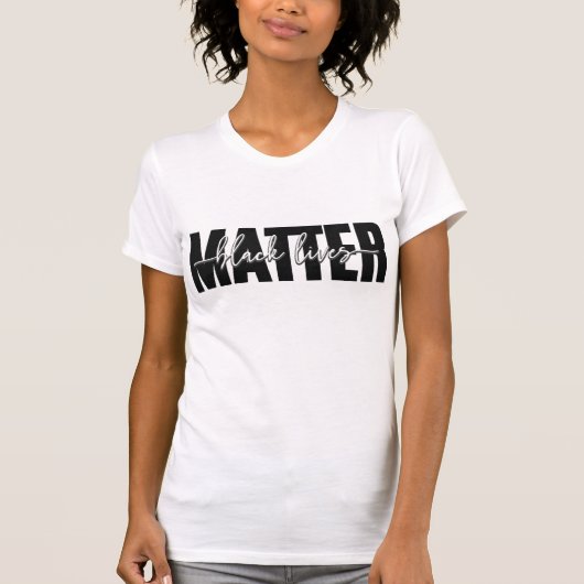 T-shirt met Black Lives Matter-typografie (Voorkant)